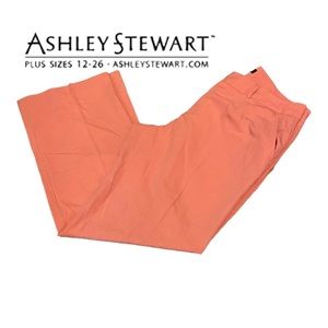 Ashley Stewart Pink Wide Leg Dress Pants/ Trousers 14W/T